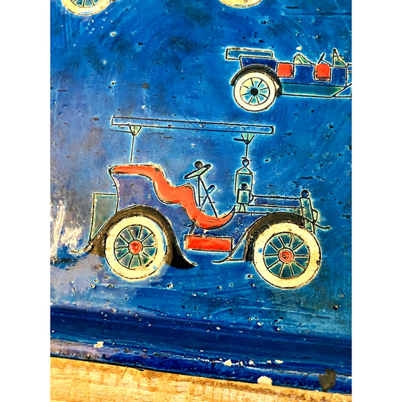 Vintage Mid Century Aldo Londi Bitossi Antique Car Ashtray 9.75" x 9.5" - Picture 4 of 16